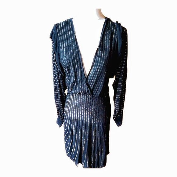 Zara Dresses & Skirts - Zara Black gold Glitter Fairycore Feminine Party Dress Size Medium
